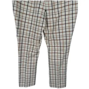 NWT Anthropologie Essential Collection Plaid Trouser Pants Ivory Check Size‎ 16T thumbnail 11