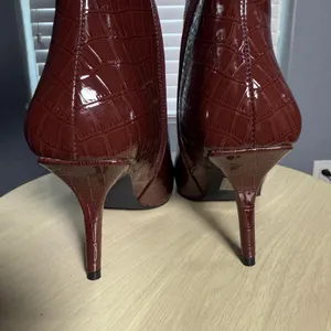 Princess Polly Alexx Knee High Boots, Burgundy, US 9 thumbnail 5