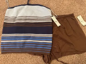 Pacsun short & tank set Brown Size M thumbnail 1