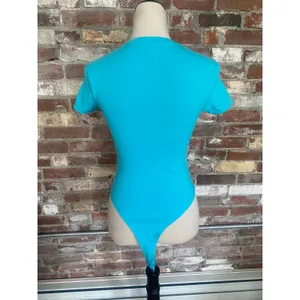 Primark Cares Bright Teal Short Sleeve Stretch Bodysuit Size XS thumbnail 4