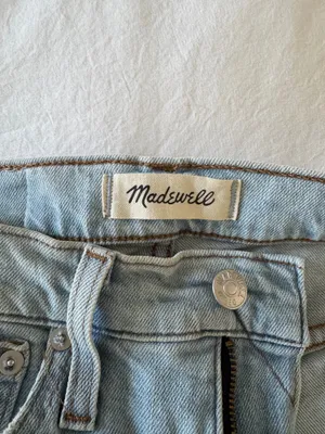 Madewell light wash denim straight jeans thumbnail 5