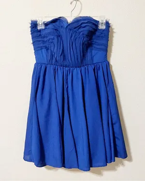 Do & Be Royal Blue Strapless Full Dress thumbnail 1
