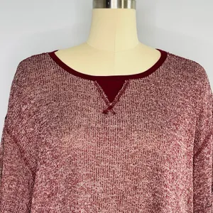 Jessica Simpson Zinfandel Ionna Ongoing Bell Sleeve Ribbed Henley Top- 2X- NWT thumbnail 2