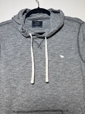 Abercrombie & Fitch Women's Small Gray Hooded Pullover Sweatshirt thumbnail 2
