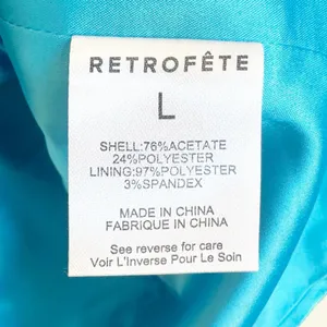 Retrofête NWT Janessa Dress Aqua Blue Mini Cocktail Square Neck Thin Strap Large thumbnail 10