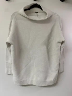 FREE PEOPLE White Funnel-Neck Women's Sweater Size Small thumbnail 1