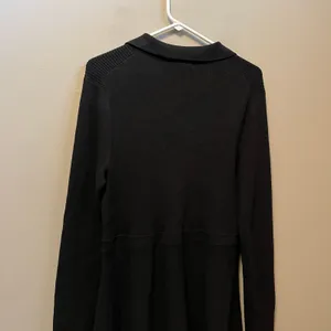 Boden Womens Ribbed Knit‎ Mini Dress Sz 14 R Black Wool Cotton Fit & Flare New thumbnail 6
