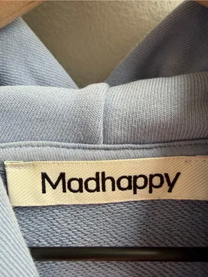Madhappy Pastel Arch Logo Frost Blue Hoodie Size Medium Unisex Oversized thumbnail 6