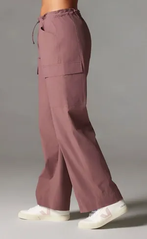 Tavi Warm Up‎ Pant Rose Pink Cargo Athleisure Wide Leg C17825ROS-S Small NEW thumbnail 1