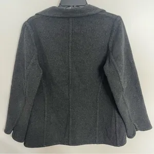 Women's Vintage Field‎ Manor Wool Blend Open Front Jacket Coat Size 6 Gray thumbnail 8