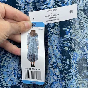 Joie Limited Edition Hi-Lo Tiered Maxi Dress Size Large Blue Printed‎ New thumbnail 9
