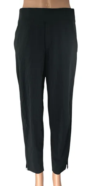 Athleta Women's Black High Waist Straight Leg Athletic Trousers Pants Size 6 thumbnail 1