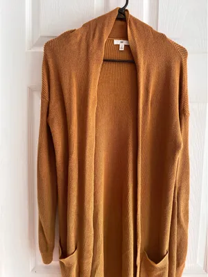 BP Brown Long Open Cardigan XS/S thumbnail 2