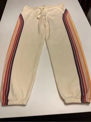 Marine Layer cloud 9 fleece sweatpants antique white size medium thumbnail 4