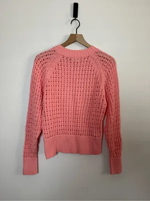 J.CREW Pointelle Open Knit Crew Neck Sweater thumbnail 5