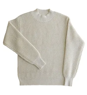 Long Wharf Supply Co Women's Sz L Rye SeaWell® Sweater in Cream thumbnail 1