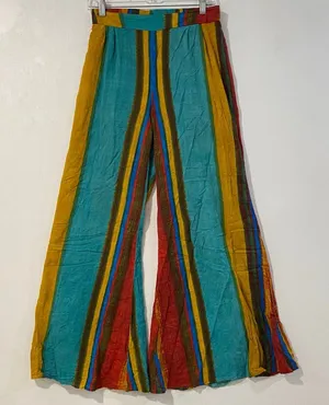 Cider Medium Multicolor Striped Wide Leg Pants Boho Festival Palazzo thumbnail 1