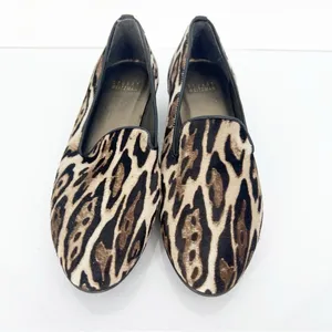 Stuart Weitzman Pony Hair Animal Print‎ Slip On Loafers Women's 5.5 Quiet Luxury thumbnail 2
