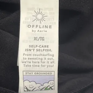 Offline Aerie Black V-neck Sports Bra Built-in Shelf Scooped Back Bra XL thumbnail 7