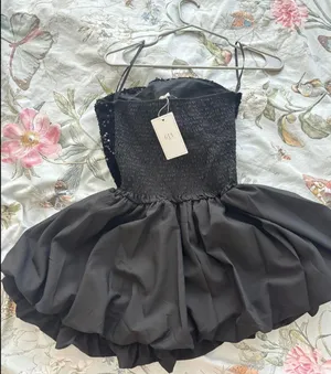 Sequined Mini Dress Black Size M thumbnail 2
