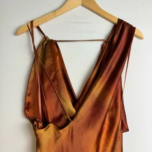 NWT ZARA Drape Satin Midi Dress Sz XS thumbnail 11