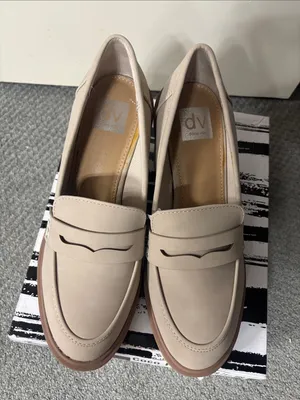 DV By Dolce Vita Jayjay Faux Leather Block Heel Lug Loafers, Dune - Size 9.5 thumbnail 2