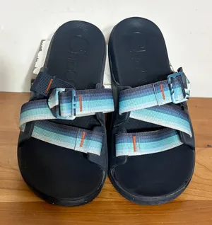 Chaco Chillos Slide Sandals Womens 7 Navy Blue Ombre Striped Straps JCH107624 thumbnail 1