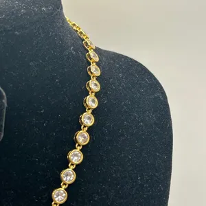 CZ Bezel Set Tennis Chain Gold 6mm 18 Inch No Pass Womens Waterproof New thumbnail 3