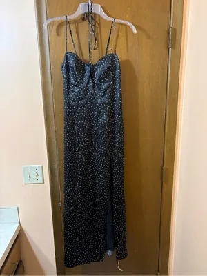 NWT Reformation Sophie Black Polka Dot Silk Midi Dress thumbnail 3