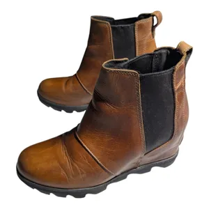 Sorel Joan of Arctic Wedge II Brown Leather Waterproof Winter Ankle Boots Sz 8.5 thumbnail 7