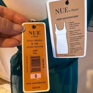 NWT Nue by Shani Blue Flutter Sleeve‎ Midi Sundress formal cocktail dress thumbnail 14