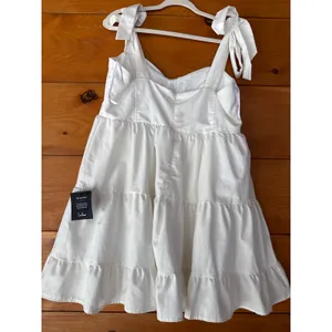 Lulus Tier-ly Delightful White Tie-Strap Tiered Bustier Mini Dress Casual Medium thumbnail 4