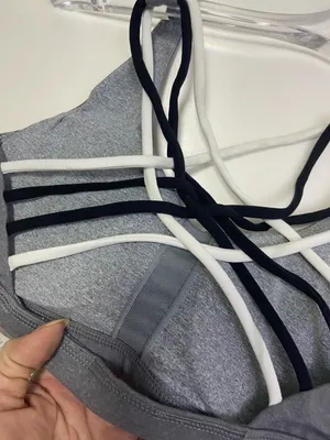 Lululemon Free To Be Wild Sports Bra NWT Heather Grey Criss‑Cross Straps thumbnail 3