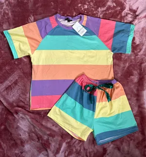 Boutique RAINBOW STRIPED PJ SET thumbnail 1