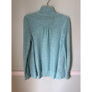 Lilly Pulitzer Open Front Cardigan Womens M‎ Turquoise Blue Aqua Knit thumbnail 2