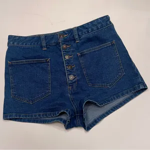 Free People We the Free Bridgette Exposed Button Fly‎ High Rise Denim Shorts 28 thumbnail 10