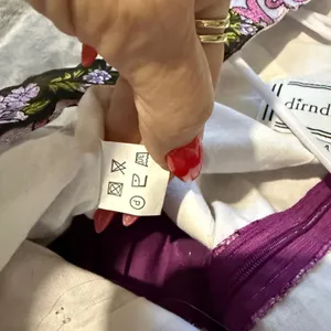 Vtg German Trachtenpoint dirndl Dress 34/XS Purple Lace Up Oktoberfest Cosplay thumbnail 11