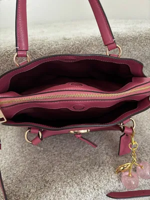 Coach Pink Remi Satchel Pebbled Leather Crossbody Shoulder Bag thumbnail 8