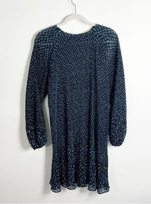 Madewell Crinkle Georgette Mini Dress in Floral Blue Large thumbnail 6