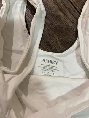 Amazon brand new pumiey white tank bodysuit thumbnail 3