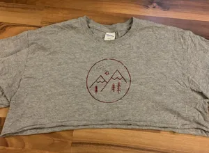 Grey cropped top Size M thumbnail 1