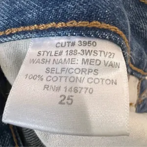 NWOT Re/Doke 70s Stove Pipe High Rise straight crop jeans size 25 thumbnail 3