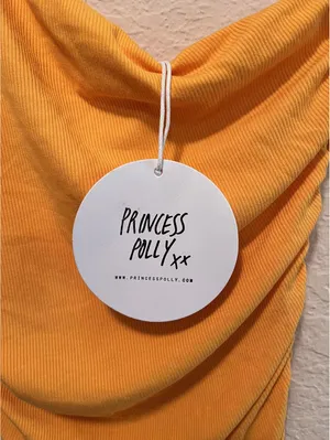 Princess Polly Orange Ruched‎ Midi Bodycon Dress Size AU/UK 10 US 6 thumbnail 5