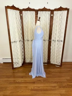 Elegant New Thread Layla Silver Dove Chiffon Gown thumbnail 4