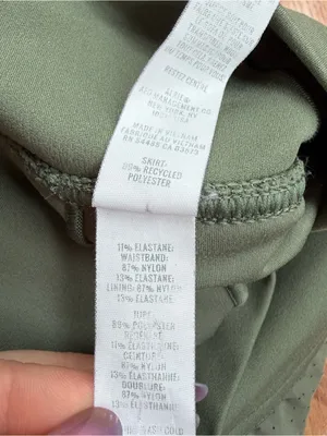 OFFLINE by Aerie Olive Green Pleated Tennis Skort Perforated High Waist Small S thumbnail 6