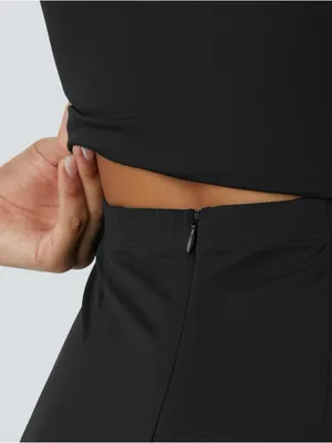 Halara 01HWN.- Long Sleeve Pocket Wide Leg Jumpsuit-Easy Peezy. thumbnail 6