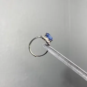 Blue Sapphire Crystal Adjustable Ring Ethereal Fairy Renfaire thumbnail 3