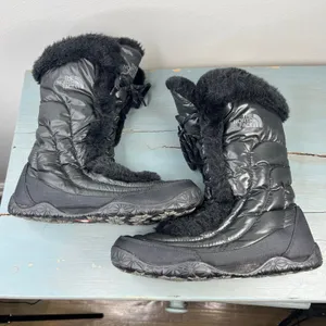 The North Face Nuptse Purna Black Faux Fur Winter Snow Boots Womens 9 thumbnail 3
