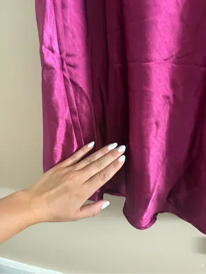 Lulus Incredible Love Magenta Satin Cowl Back Midi Slip Dress Size XL Cocktail thumbnail 11