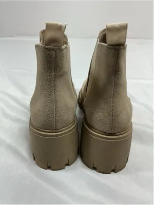 Womans Excellent Steve Madden Howler Pullon Ankle Boots Size 7.5 Beige thumbnail 4